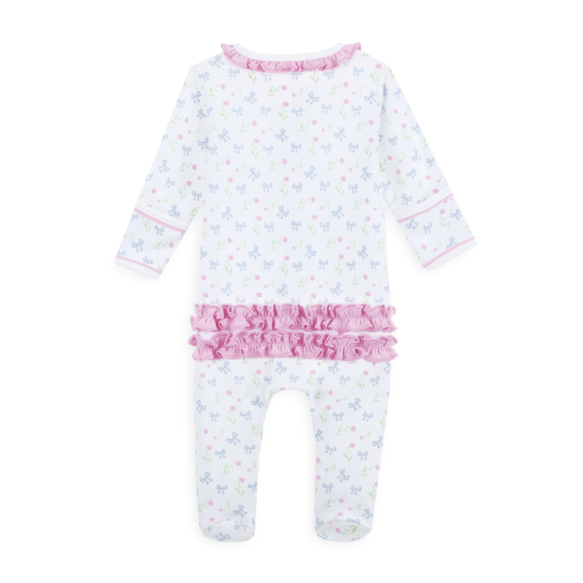 Evelyn's Classics Print Ruffle Footie - Magnolia BabyFootie