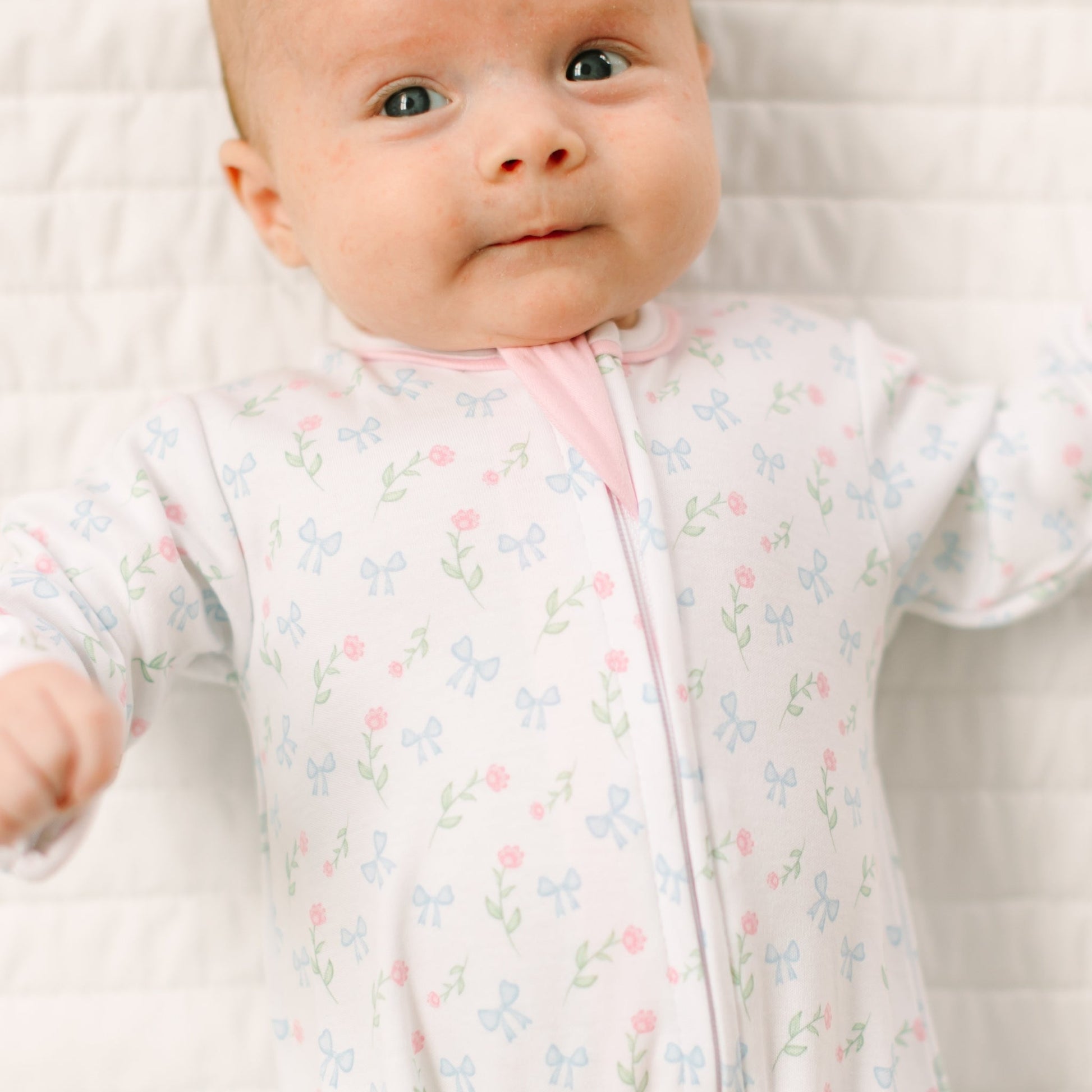 Evelyn's Classics Print Zip Footie - Magnolia BabyFootie