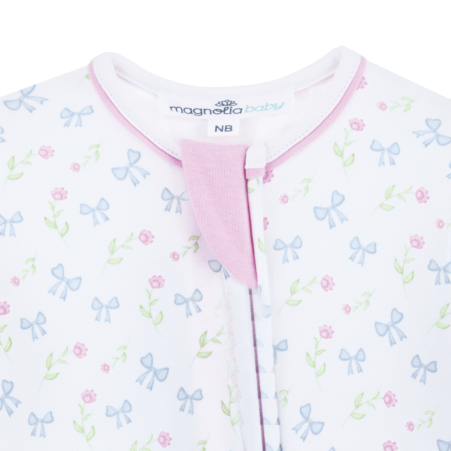 Evelyn's Classics Print Zip Footie - Magnolia BabyFootie