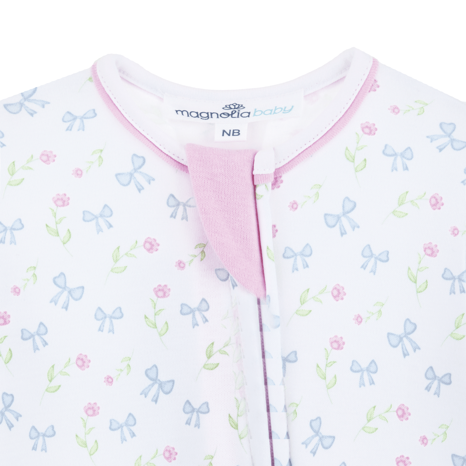 Evelyn's Classics Print Zip Footie - Magnolia BabyFootie