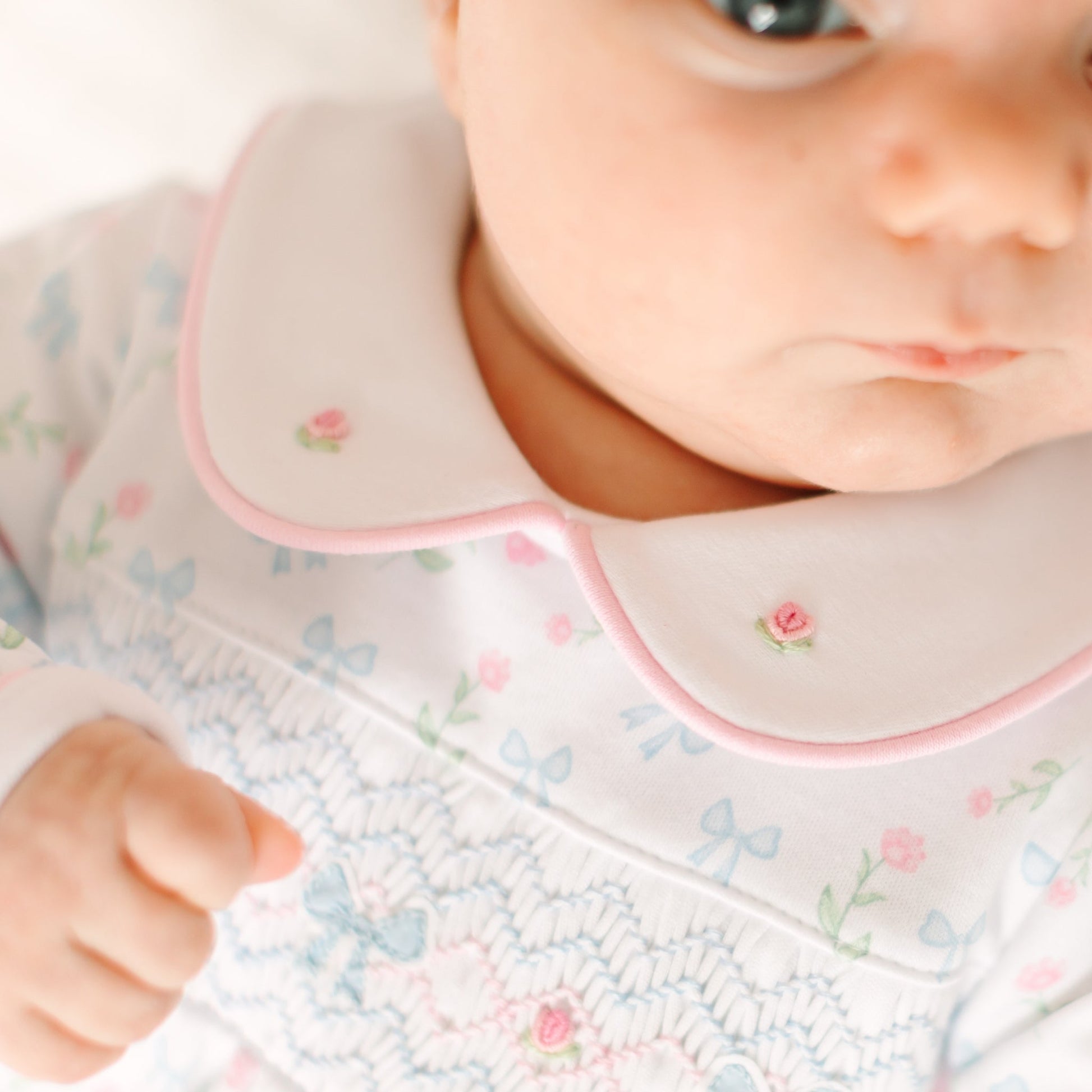 Evelyn's Classics Smocked Footie - Magnolia BabyFootie