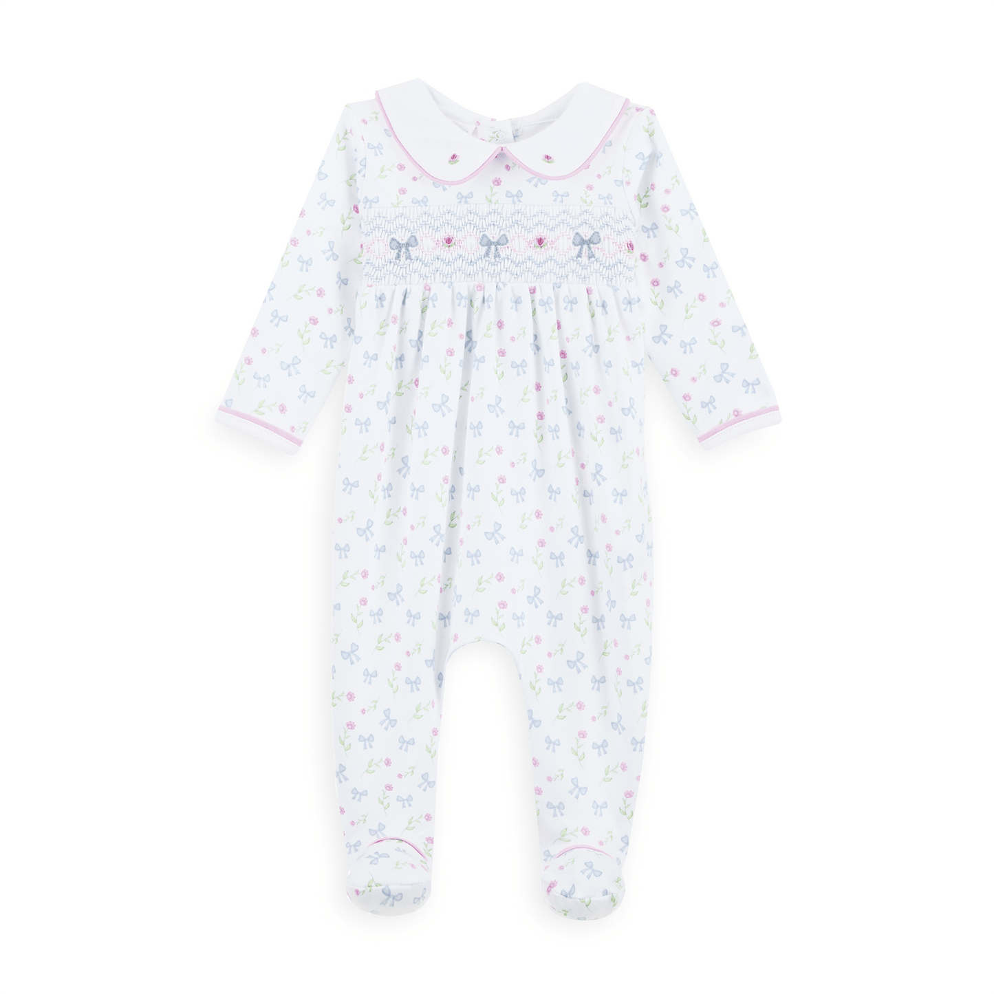 Evelyn's Classics Smocked Footie - Magnolia BabyFootie