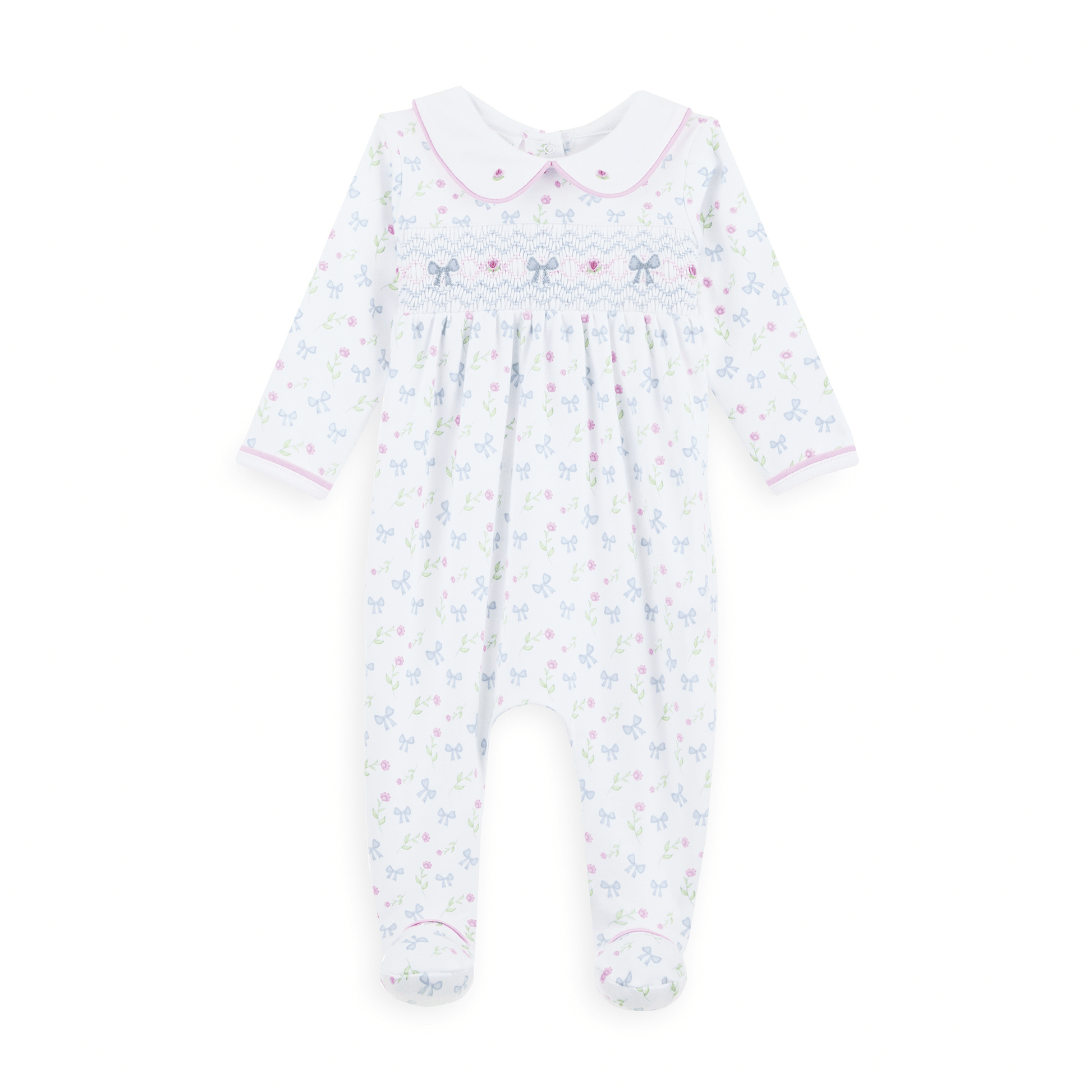 Evelyn's Classics Smocked Footie - Magnolia BabyFootie