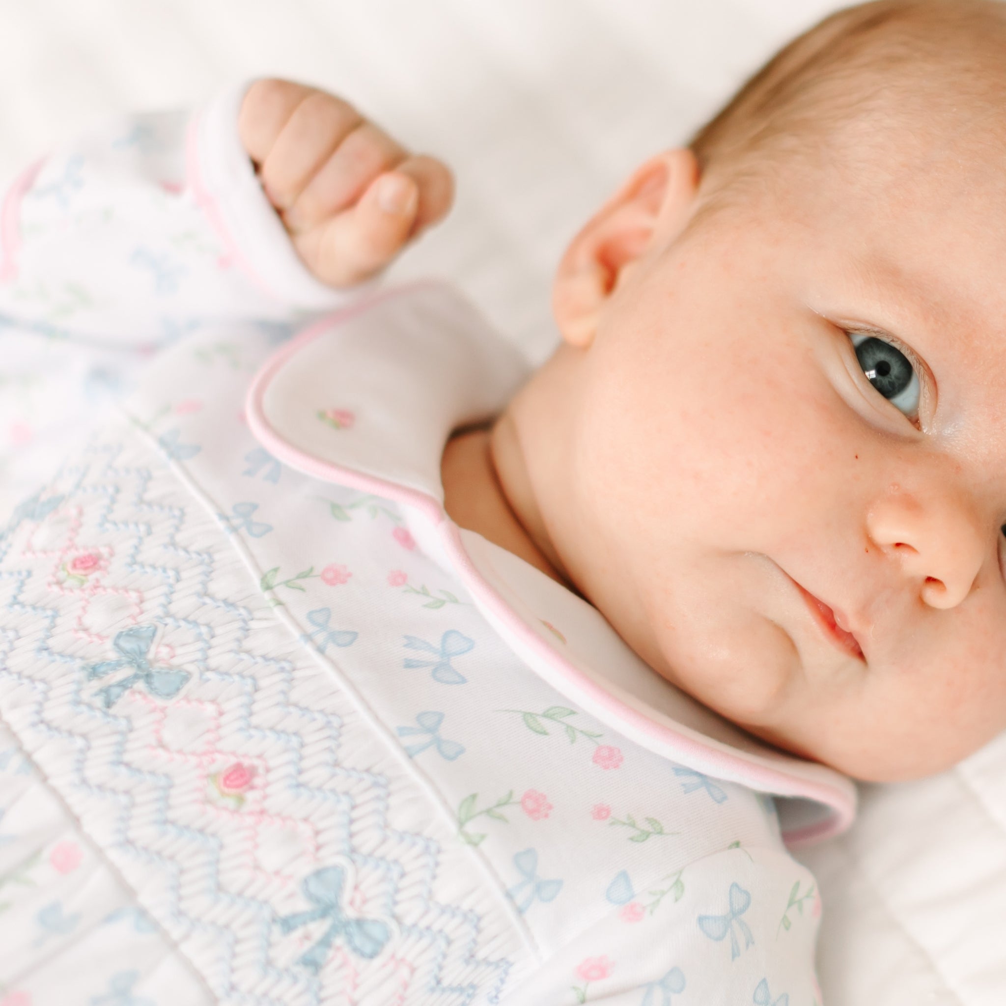 Evelyn's Classics Smocked Footie - Magnolia BabyFootie