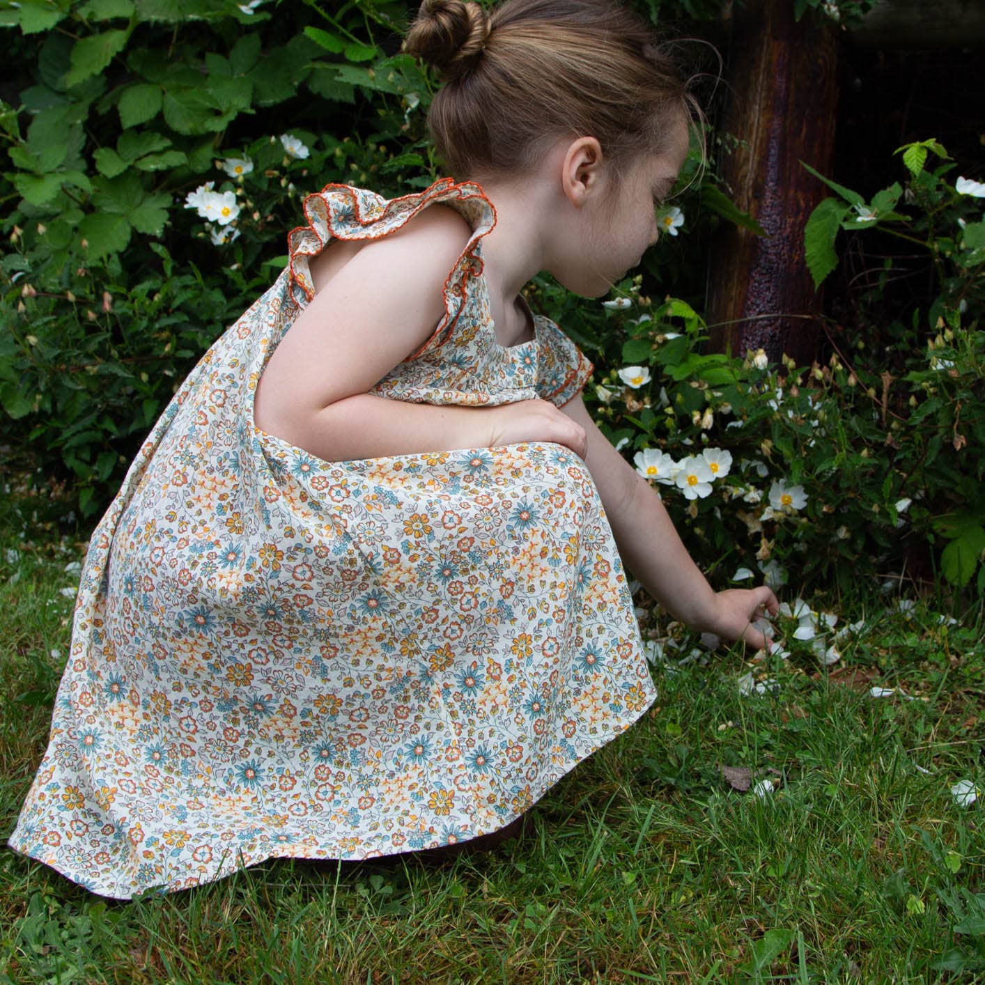 Everly Dress - Cottonfield Floral - Magnolia BabyDress