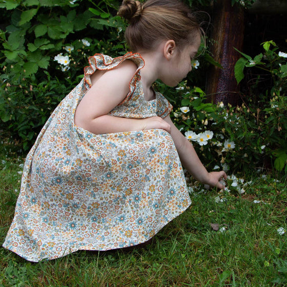 Everly Dress - Cottonfield Floral - Magnolia BabyDress