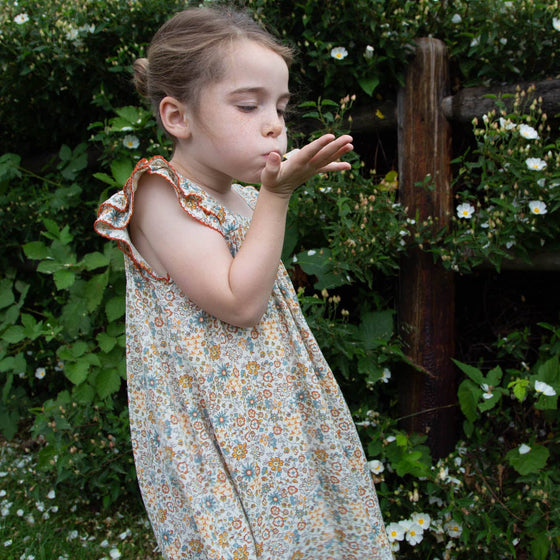 Everly Dress - Cottonfield Floral - Magnolia BabyDress