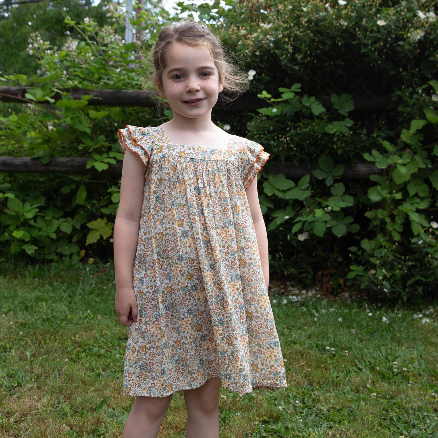 Everly Dress - Cottonfield Floral - Magnolia BabyDress