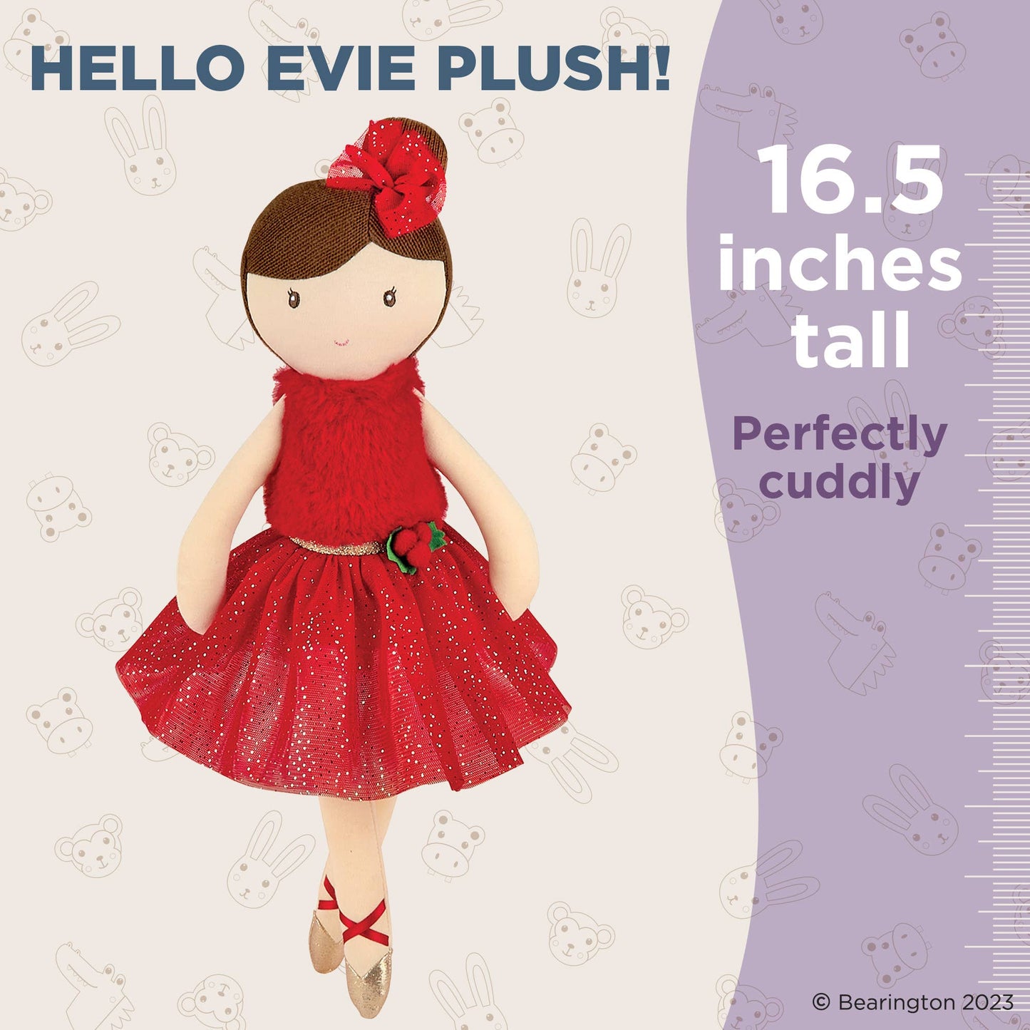 Evie Christmas Ballerina Doll - Magnolia BabySoft Toy