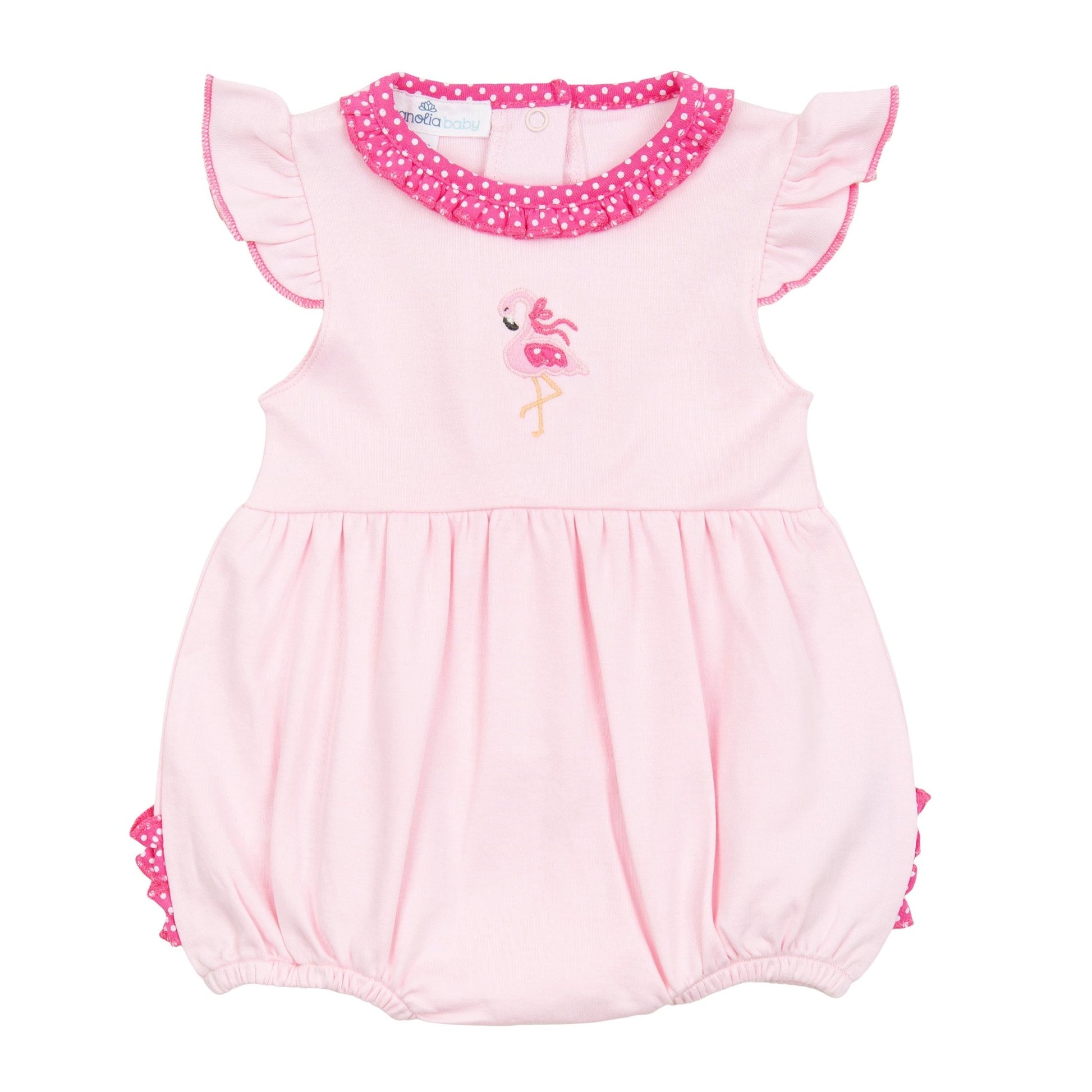 Fancy Flamingo Applique Bubble - Magnolia BabyBubble