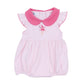 Fancy Flamingo Applique Collared Bubble - Magnolia BabyBubble