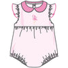 Fancy Flamingo Applique Collared Bubble - Magnolia BabyBubble