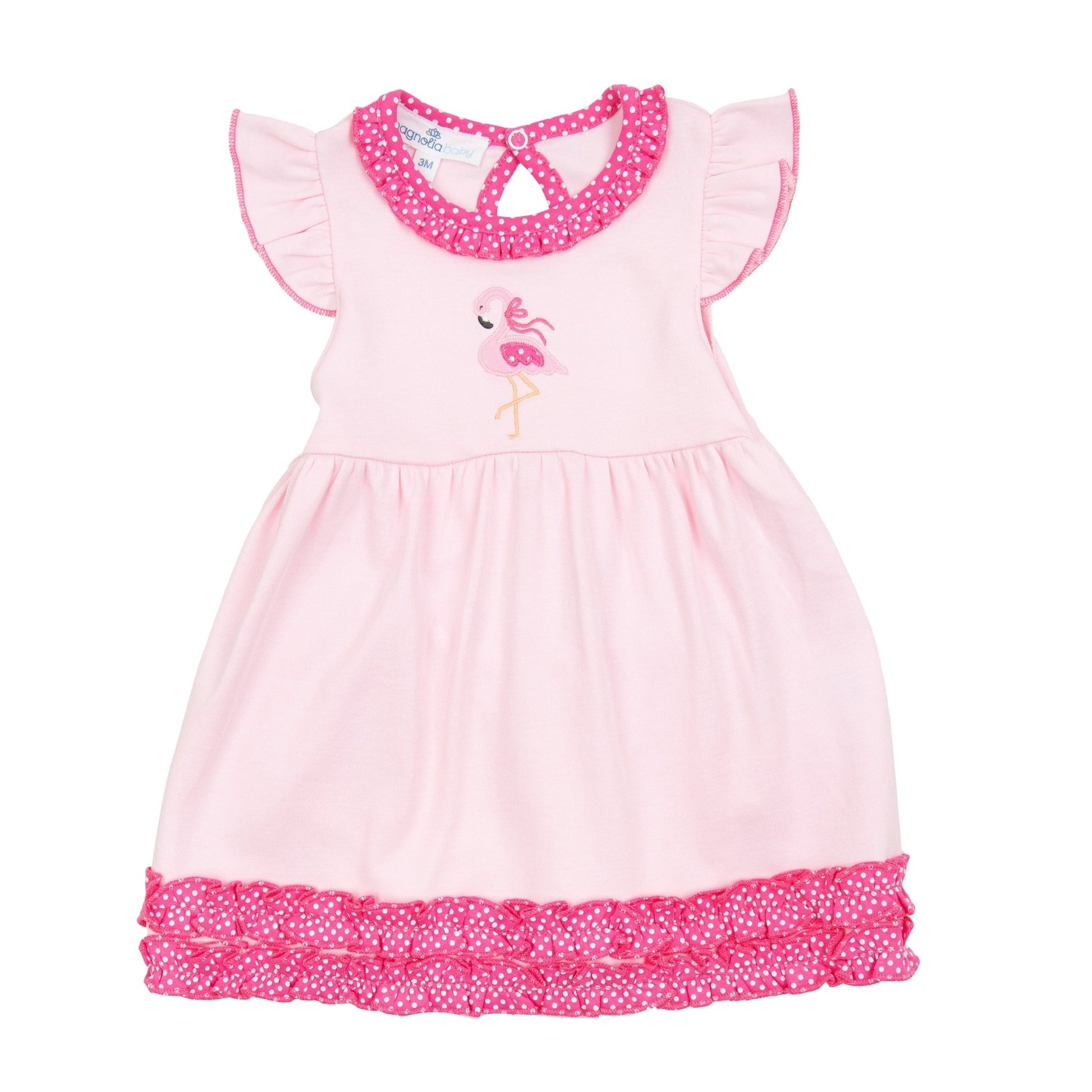 Fancy Flamingo Applique Dress - Magnolia BabyDress