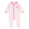 Fancy Flamingo Applique Footie - Magnolia BabyFootie