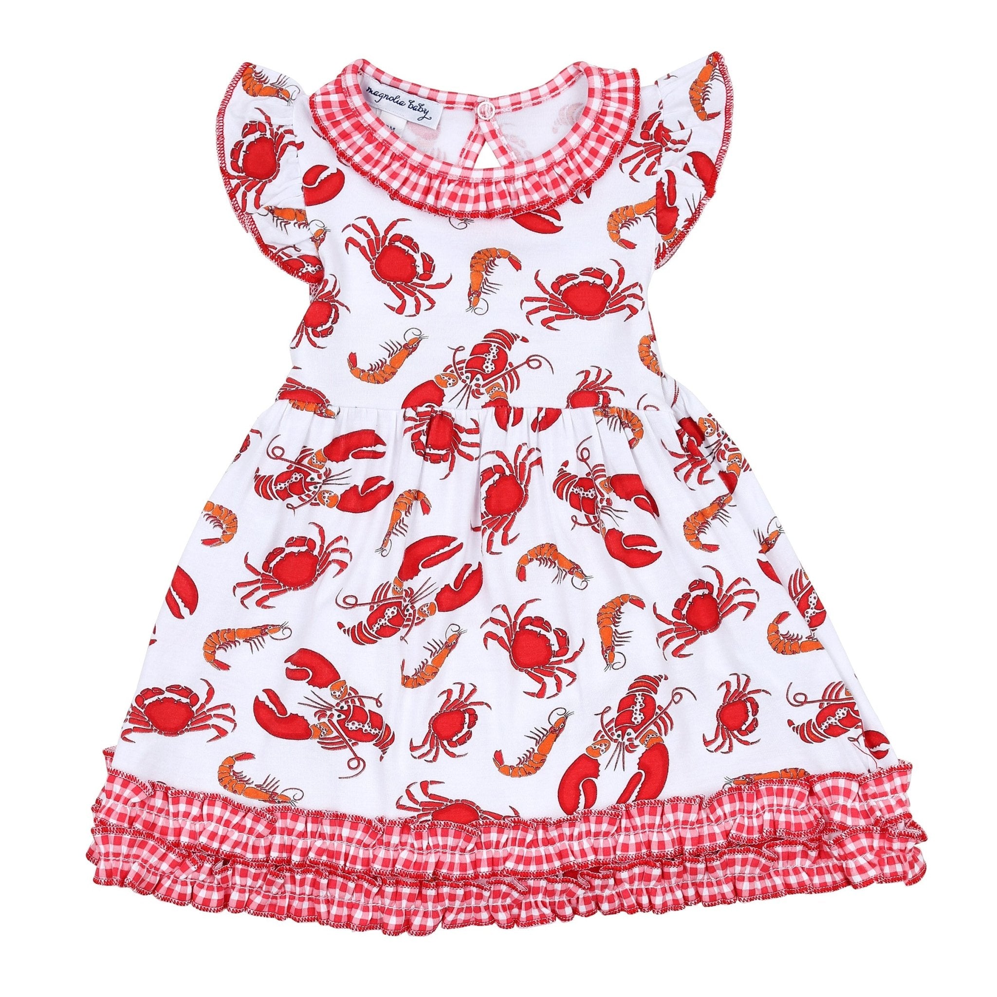 Feeling Snappy? Red Print Flutters Toddler Dress - Magnolia BabyDress