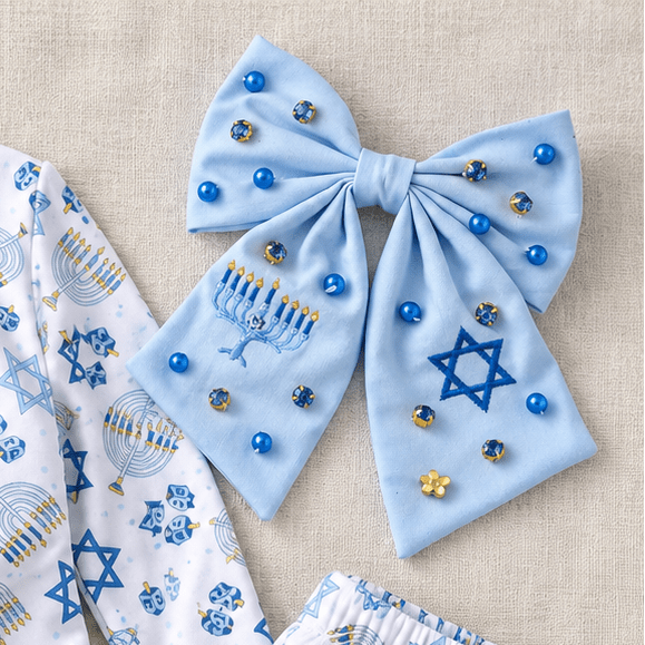 Poppyland_Festival of Lights Hanukkah Bow_2