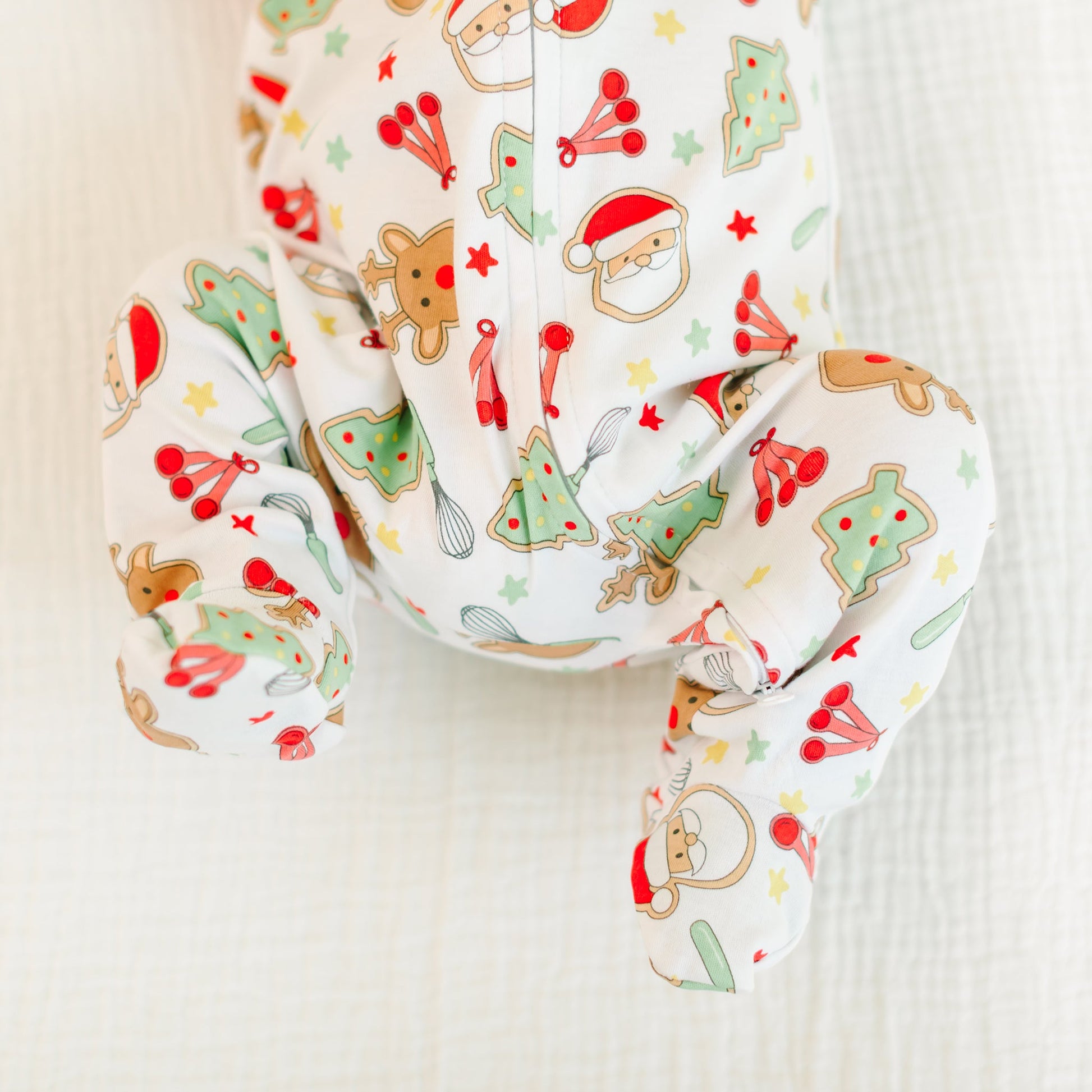 Festive Treats Zip Footie - Magnolia BabyFootie