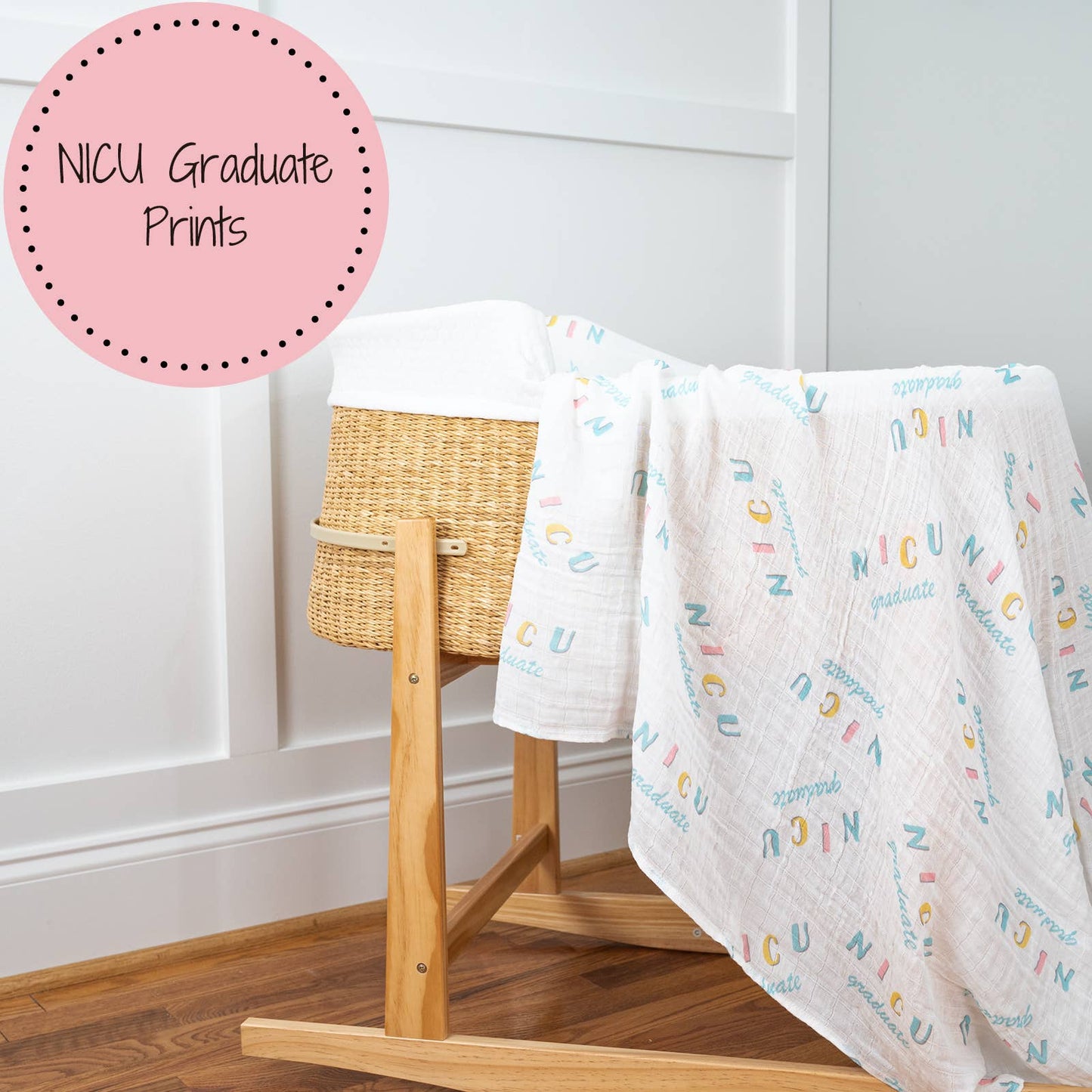 NICU Graduate Baby Muslin Swaddle Blanket
