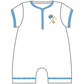 Field of Dreams Embroidered Front Snap Short Playsuit - Magnolia BabyShort Playsuit