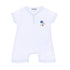 Field of Dreams Embroidered Front Snap Short Playsuit - Magnolia BabyShort Playsuit