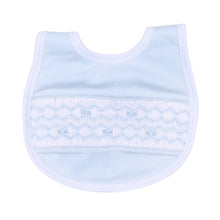  Fiona and Phillip Blue Smocked Bib - Magnolia BabyBib