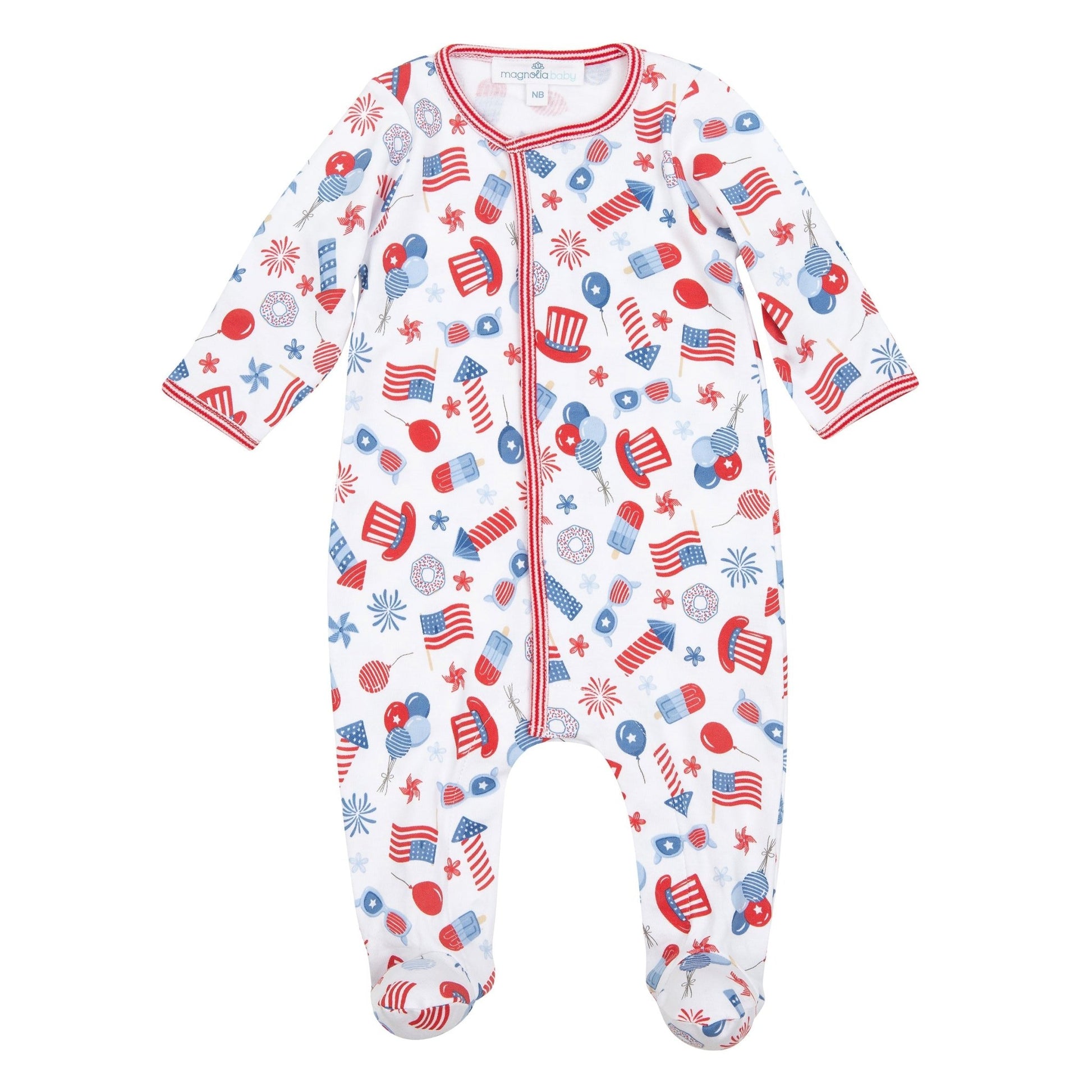 Fireworks and Fun Footie - Magnolia BabyFootie
