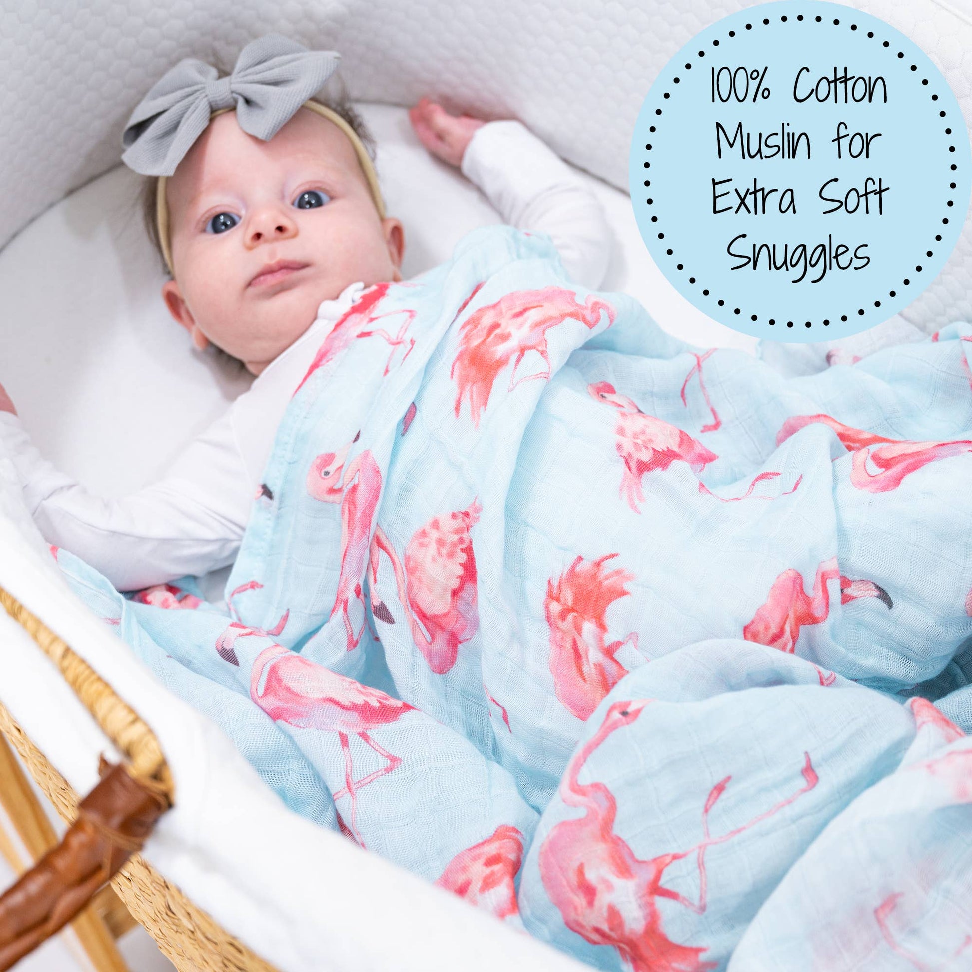 Flamingo Muslin Swaddle Blanket - Magnolia BabySwaddle Blanket
