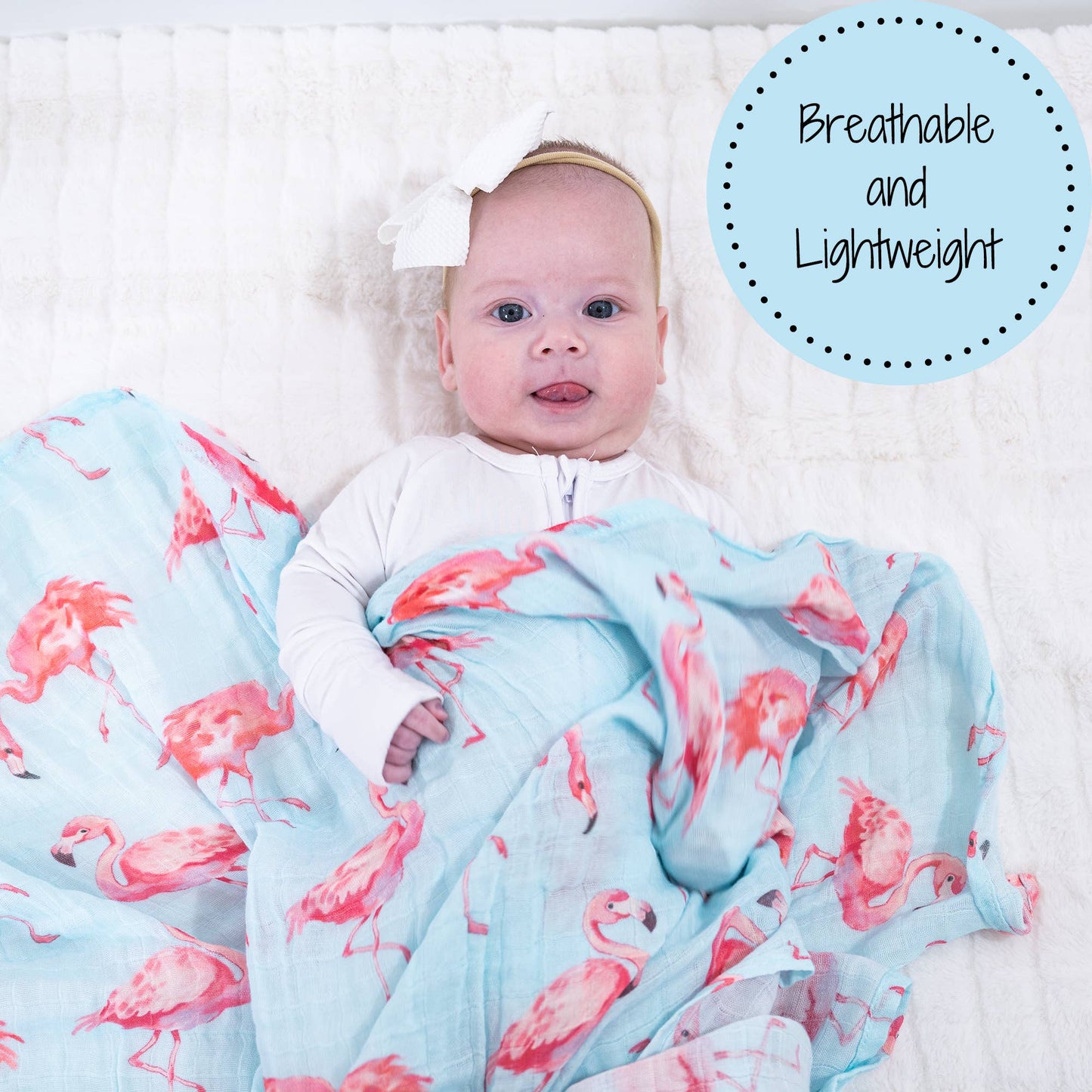 Flamingo Muslin Swaddle Blanket - Magnolia BabySwaddle Blanket