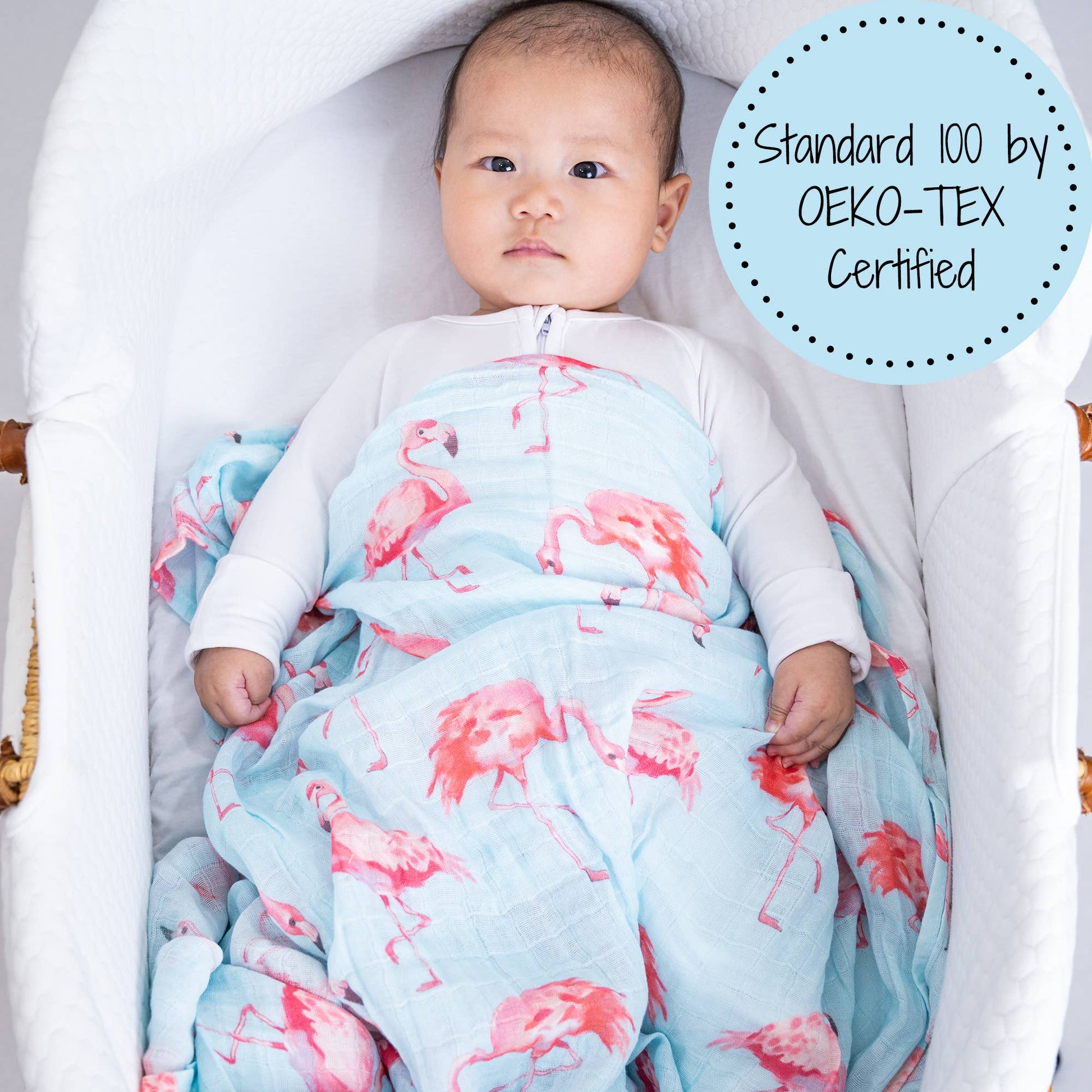 Flamingo Muslin Swaddle Blanket - Magnolia BabySwaddle Blanket