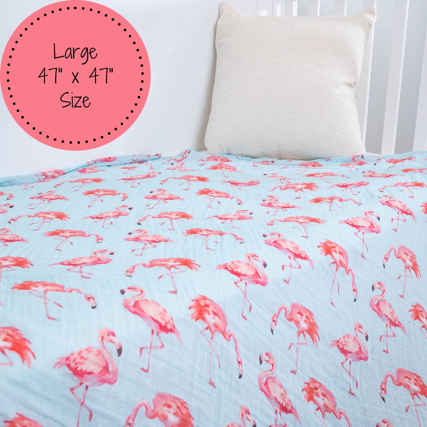 Flamingo Muslin Swaddle Blanket - Magnolia BabySwaddle Blanket