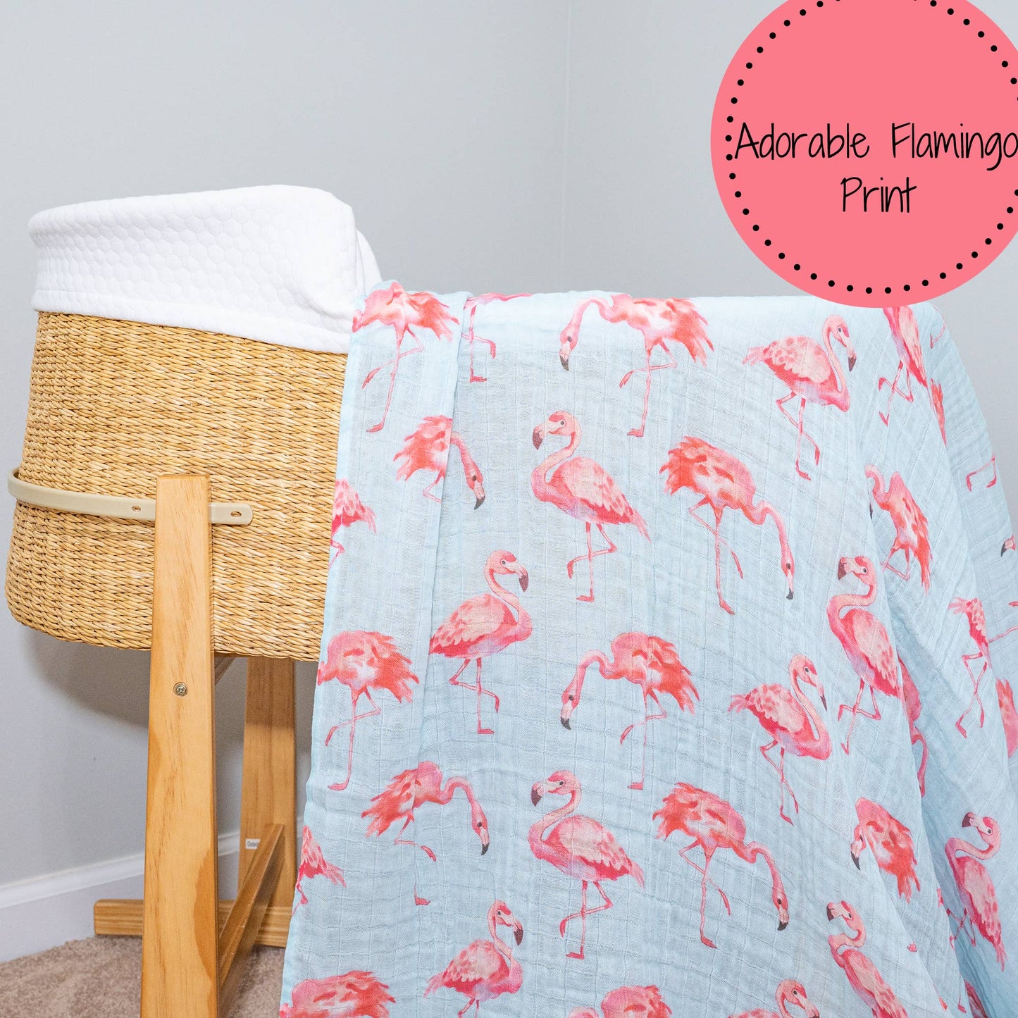 Flamingo Muslin Swaddle Blanket - Magnolia BabySwaddle Blanket