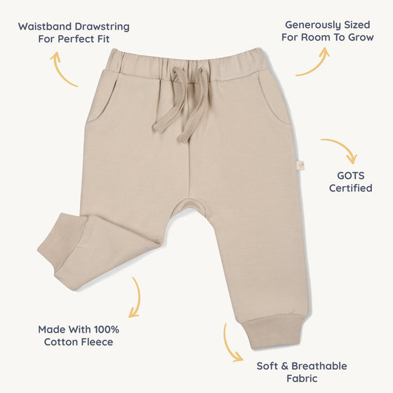Fleece Jogger Pants - Oat - Magnolia BabyPants