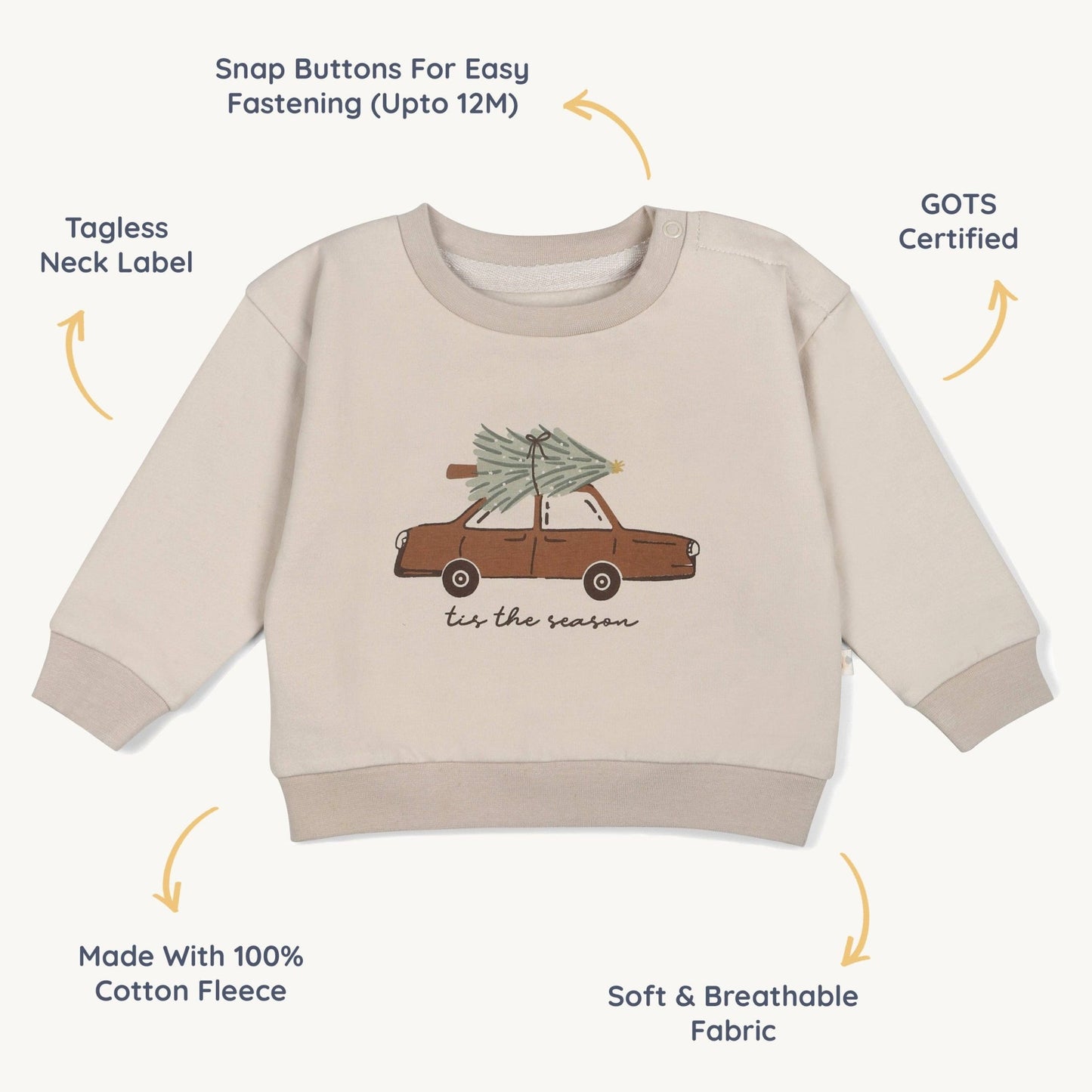 Fleece Sweatshirt - 'Tis The Season - Magnolia BabyTop