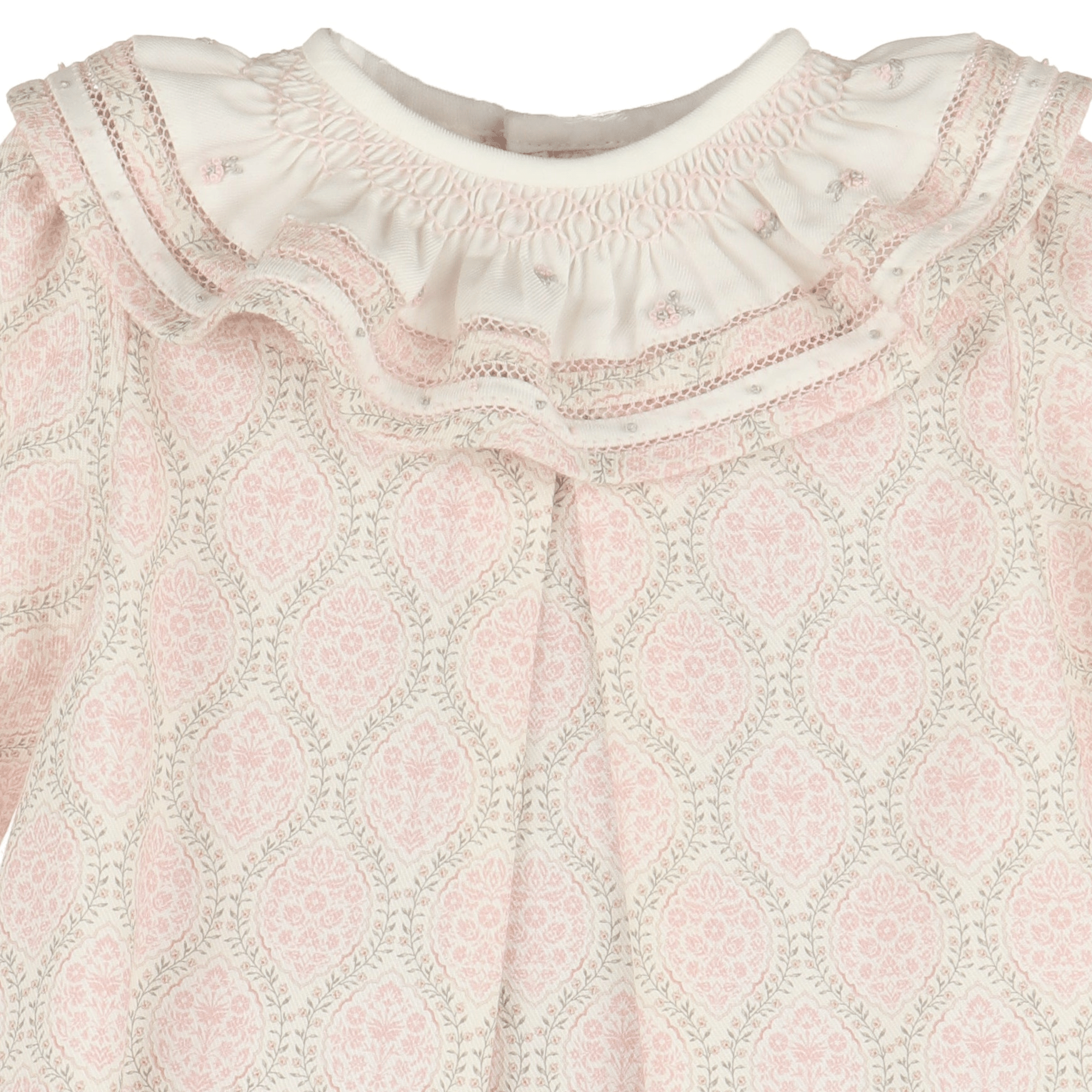 Floral Wreath Longall - Magnolia BabyRomper