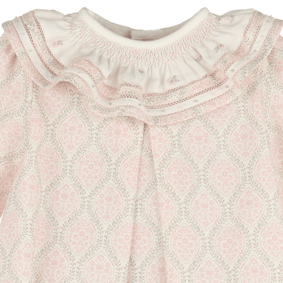 Floral Wreath Longall - Magnolia BabyRomper