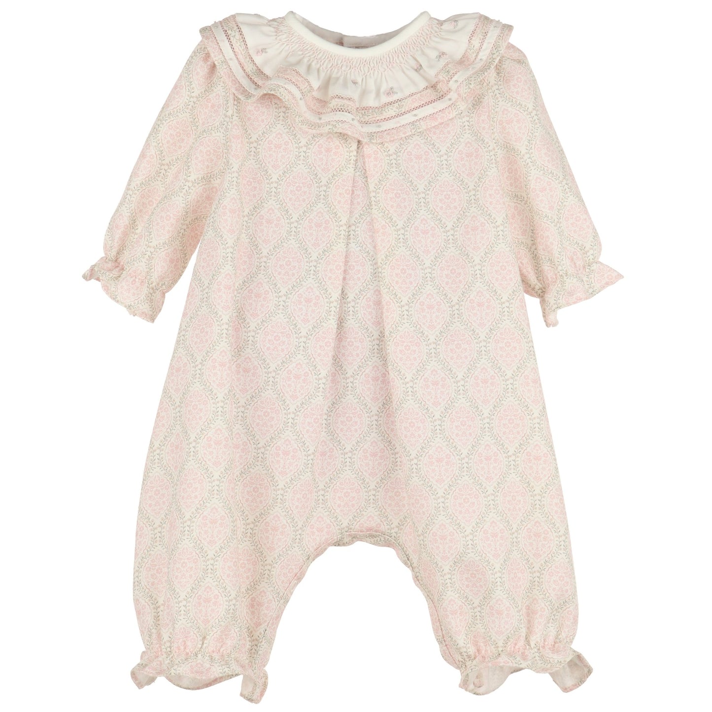 Floral Wreath Longall - Magnolia BabyRomper