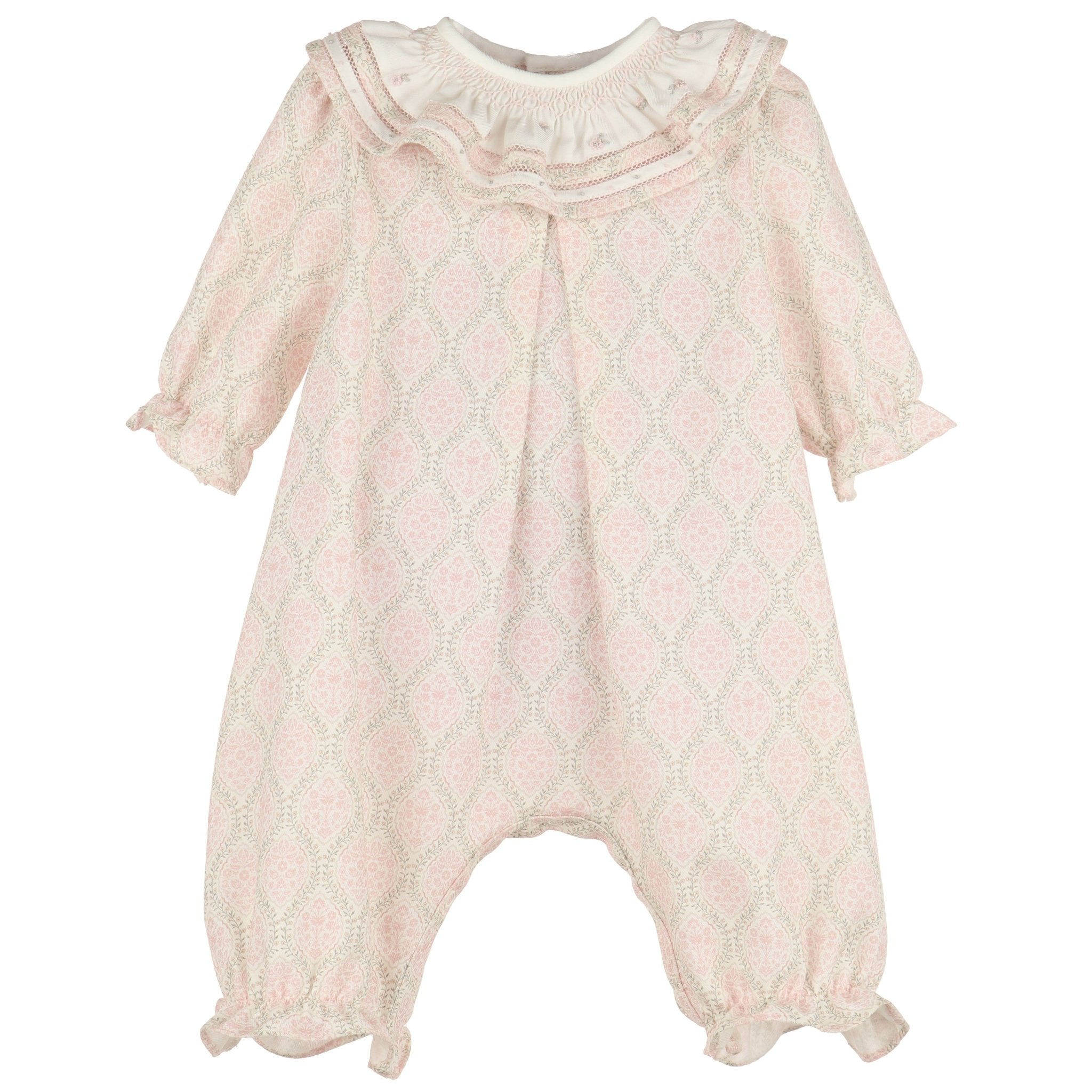 Floral Wreath Longall - Magnolia BabyRomper
