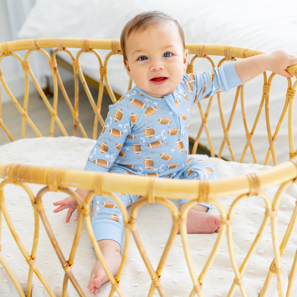 Luna and Arlo_Football Days Zip Playsuit - Sky_3