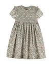 Forest Green Floral Smocked Dress - Magnolia BabyDress