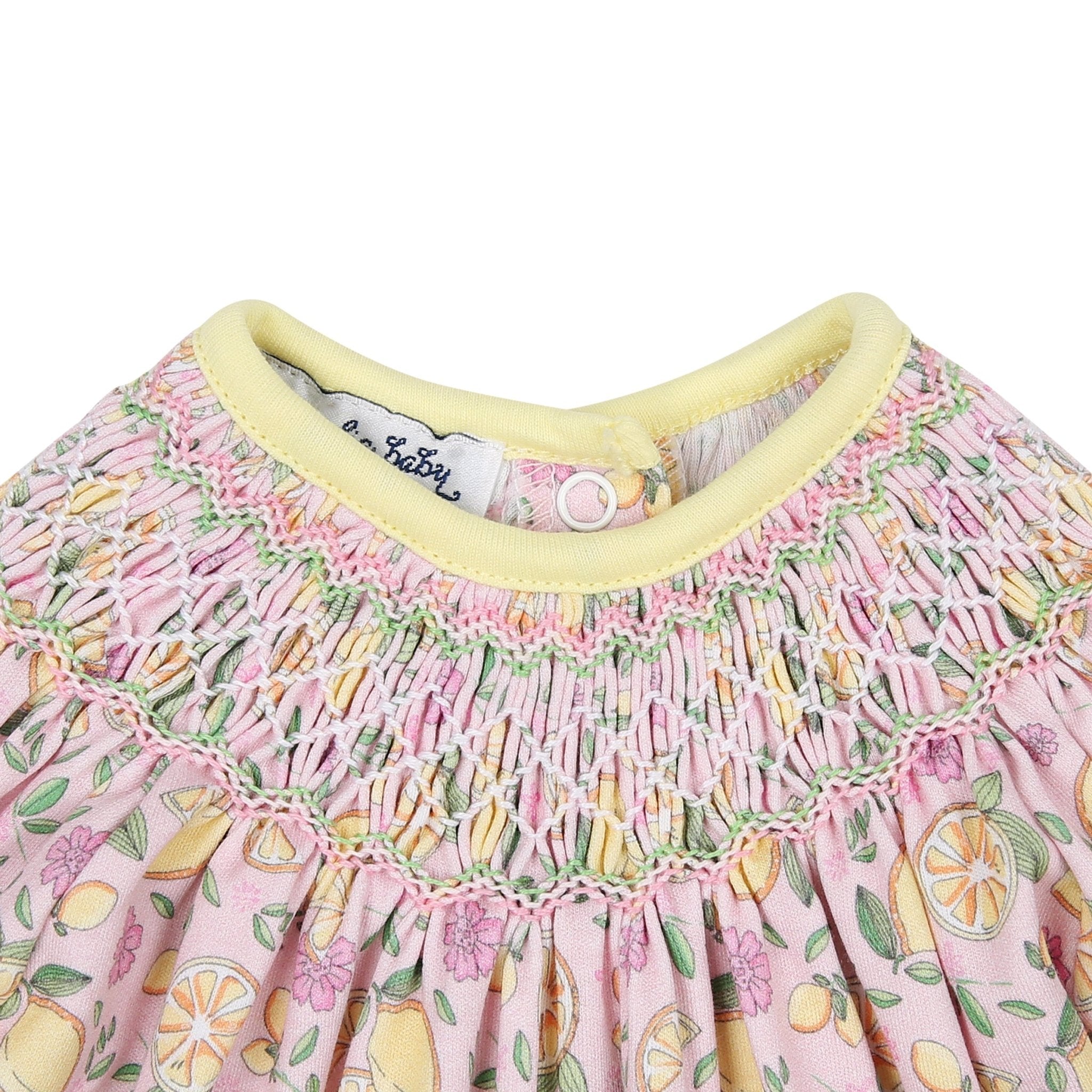 Fresh Lemons Bishop Print Flutters Bubble - Magnolia BabyBubble