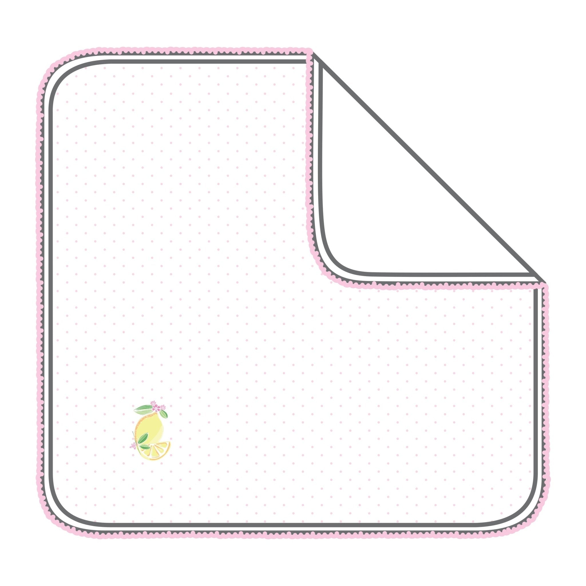 Fresh Lemons Embroidered Receiving Blanket - Magnolia BabyReceiving Blanket