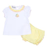 Fresh Lemons Embroidered Ruffle Diaper Cover Set - Magnolia BabyDiaper Cover