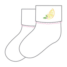  Fresh Lemons Embroidered Socks - Magnolia BabySocks