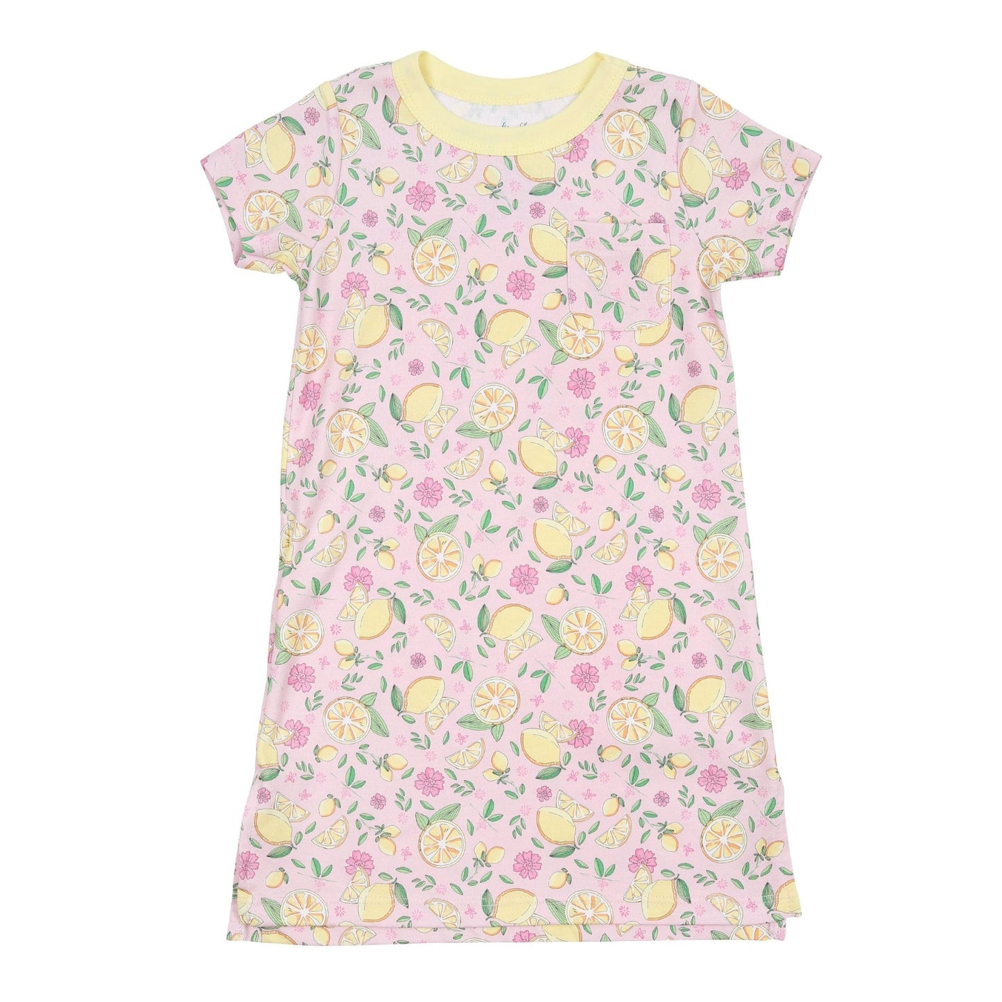 Fresh Lemons Girl's Short Sleeve Nightdress - Magnolia BabyNightdress