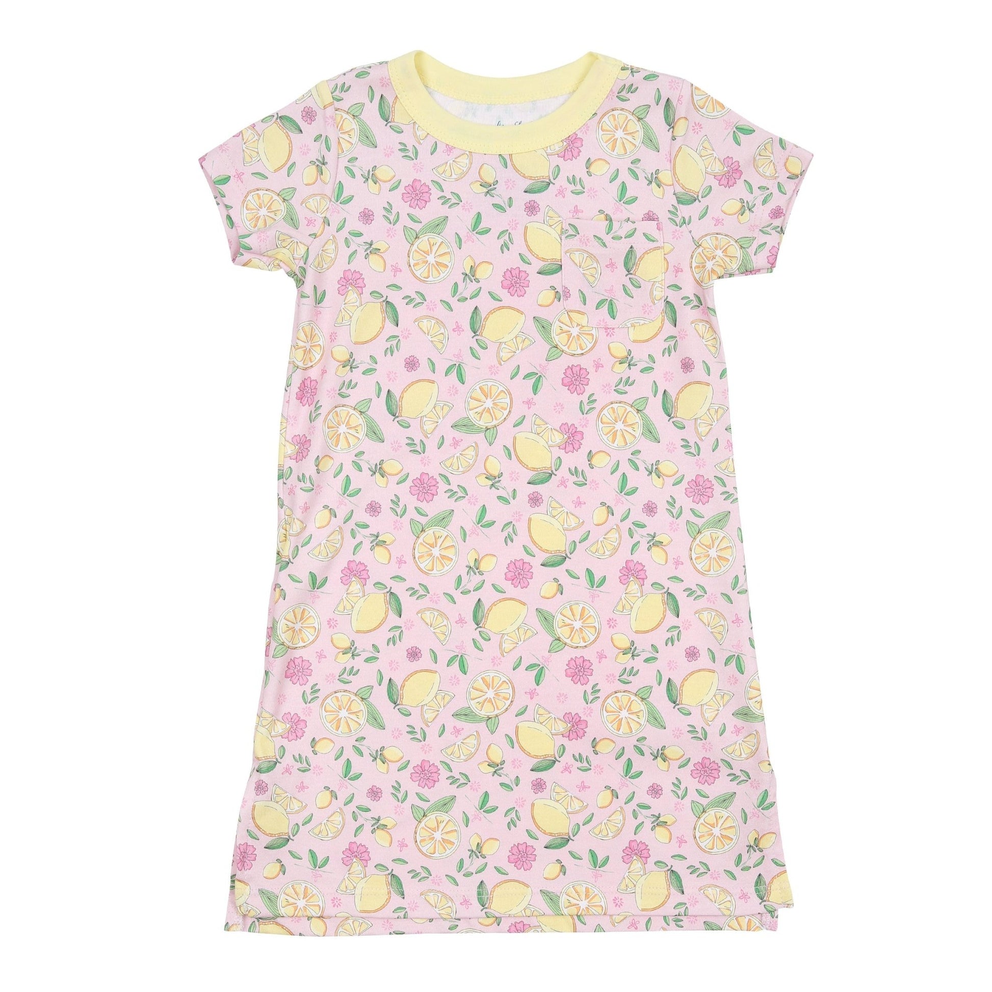 Fresh Lemons Girl's Short Sleeve Nightdress - Magnolia BabyNightdress