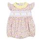 Fresh Lemons Smocked Print Flutters Bubble - Magnolia BabyBubble