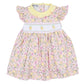 Fresh Lemons Smocked Print Flutters Dress - Magnolia BabyDress