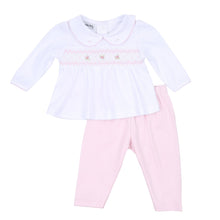  Freya and Finn Smocked 2pc Pant Set - Pink - Magnolia Baby2pc Pant Set