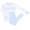 Freya and Finn Smocked Long Pajamas - Blue - Magnolia BabyLong Pajamas