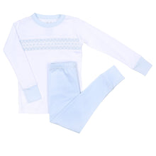  Freya and Finn Smocked Long Pajamas - Blue - Magnolia BabyLong Pajamas